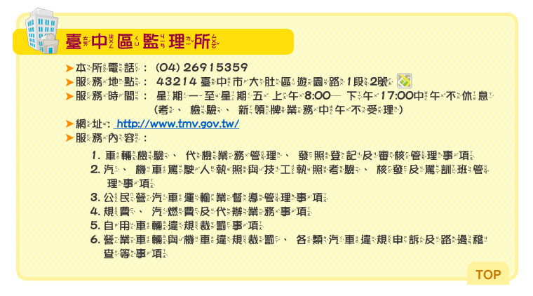 臺中市區監理所